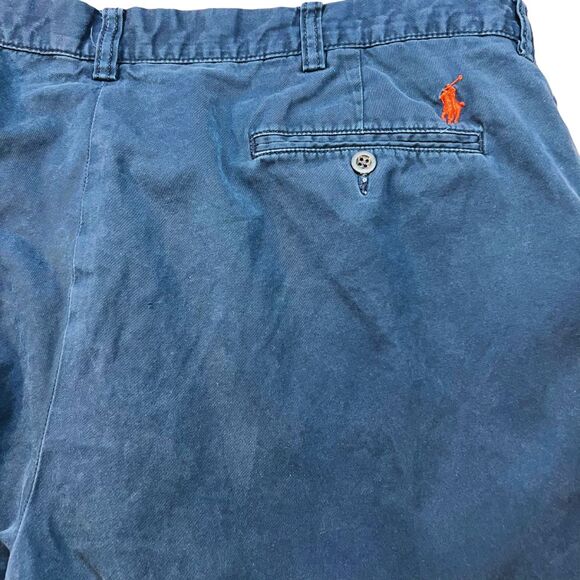 Polo Ralph Lauren Shorts Mens 40  Relaxed Classic Cotton Preppy Navy Blue Chinos - Picture 9 of 16